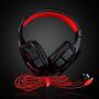 Haokaini Gaming Headset Wired PC Gaming Headphones with Noise Canceling Mic, Over Ear Gaming Headphones Compatible with Smartphone,PC,Computer