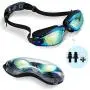 FMU Swim Goggles, Swimming Goggles No Leaking Anti Fog UV Protection Triathlon Swim Goggles with Nose Clips + Ear Plugs Free Protection Case for Adult Men Women Youth Kids Child FMU Swim Goggles, Swimming Goggles No Leaking Anti Fog UV Protection Triathlon Swim Goggles with Nose Clips + Ear Plugs Free Protection Case for Adult Men Women Youth Kids Child