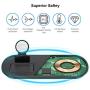 Wireless Charger, 3 in 1 Wireless Charging Station for Apple, Fast Wireless Charging pad with Apple Watch Charger for iPhone 11/11pro/SE/X/XS/XR/Xs Max/8/8 Plus iwatch Series 5 4 3 2 1 Airpods Pro 2