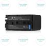 Powerextra 2 Pack Replacement Sony NP-F970 Battery Compatible with Sony DCR-VX2100, DSR-PD150, DSR-PD170, FDR-AX1, HDR-AX2000, HDR-FX1, HDR-FX7, HDR-FX1000, HVL-LBPB, HVR-HD1000U, HVR-V1U, HVR-Z1P