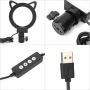 Qiilu LED Dimmable Right Fill Light, 3000-6000K Floor Lamp for Selfie Live Stream Makeup