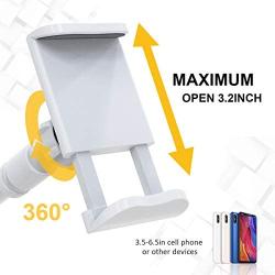 SHAWE Phone Holder Bed Gooseneck Mount - Flexible Arm 360 Mount Clip Adjustable Bracket Clamp Stand Compatible with Cell Phone 11 Pro XS Max XR X 8 7 6 Plus 5 4, Samsung S10 S9 S8 for Bedroom Desk