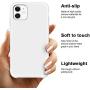 Anuck iPhone 11 Case, Anti-Slip Liquid Silicone Gel Rubber Bumper Case with Soft Microfiber Lining Cushion Slim Hard Shell Shockproof Protective Case Cover for Apple iPhone 11 6.1" 2019 - White