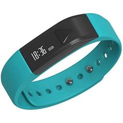 Joso Ultra Light Wireless Bluetooth 4.0 IP65 Wristband Smart Watch w/Health Sport Monitoring/Pedometer/Sleep Monitoring/Sedentary Reminder/Call Reminder for Android iOS Smartphone-Blue