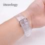 iiteeology Compatible with Apple Watch Band 38mm 40mm, Women Glitter Soft Silicone Sports iWatch Band Strap for Apple Watch Series 5/4/3/2/1 (38mm 40mm Clear/Silver)