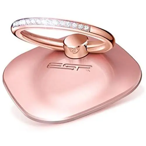 ESR Cell Phone Ring Holder Stand, Universal 360° Rotation Finger Kickstand with Glitter Rhinestone Compatible with iPhone/iPad/All Smartphone and Tablet - Rose Gold ESR Cell Phone Ring Holder Stand, Universal 360° Rotation Finger Kickstand with Glitter Rhinestone Compatible with iPhone/iPad/All Smartphone and Tablet - Rose Gold