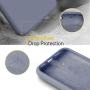 Miracase Liquid Silicone Case Compatible with iPhone 11 6.1 inch(2019), Gel Rubber Full Body Protection Shockproof Cover Case Drop Protection Case (Lavender Gray)