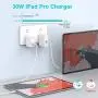 USB C Charger for 2020/2018 iPad Pro 12.9 Gen 4/3, iPad Pro 11 Gen 2/1, MacBook Pro, New MacBook Air 13 inch, MacBook 12 inch, 45W Thunderbolt 3 USB C Power Adapter, 6.6ft USB C to C Cable, LED USB C Charger for 2020/2018 iPad Pro 12.9 Gen 4/3, iPad Pro 11 Gen 2/1, MacBook Pro, New MacBook Air 13 inch, MacBook 12 inch, 45W Thunderbolt 3 USB C Power Adapter, 6.6ft USB C to C Cable, LED