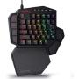 Redragon K585 DITI One-Handed RGB Mechanical Gaming Keyboard, Blue Switches, Type-C Professional Gaming Keypad with 7 Onboard Macro Keys, Detachable Wrist Rest, 42 Keys