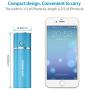 [Upgraded] POWERADD Slim 2 Most Compact 5000mAh External Battery 2.1A Ouput Portable Charger with Smart Charge for iPhones, iPad, Samsung Galaxy, HTC and More - Blue