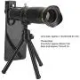 EBTOOLS Mobile Telephoto Telescope with Tripod, External High-Definition Dual-Adjustable Length 38X Telescope Easy to Install, Remove and Operate for Kids/Beginners