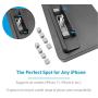 Macally Airpod iPhone and Watch Charging Station - Cable Management for Your Nightstand or Desk - Compatible with All iPhone iWatch & Airpod Series Using OEM Cables - 3 in 1 iPhone Charging Station