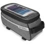 Ruiqas Bicycle Storage Bag, Bicycle Cycling Front Frame Tube Handlebar Bag Pouch Bicycle Mobile Phone Holder Storage Bag