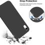 iPhone XR Case, Anuck Soft Silicone Gel Rubber Bumper Phone Case with Anti-Scratch Microfiber Lining Hard Shell Shockproof Full-Body Protective Case Cover for Apple iPhone XR 6.1" 2018 - Black