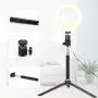 6" Ring Light with Tripod Stand for Selfie,Makeup Live Cell Phone Holder,Desktop LED Lamp for YouTube