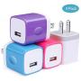 Adaptive Fast Charging Wall Charger Adapter, Charger Heads One-Port USB Plug Charging Block Cube Charger Compatible iPhone Xs/XR/X, 8/7/6, Samsung, Tablet, Moto, Google Pixel, LG, More Cell Phone