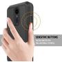 AMENQ Case for LG Aristo 2/LG Tribute Empire/LG Tribute Dynasty/LG Rebel 3 L158VL/LG Rebel 4 LTE, 3 in 1 Heavy Duty Shockproof with Rugged Hard PC and TPU Bumper Protective Armor Phone Cover-Black