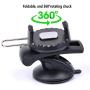 Moonxiao Universal Car Dash Mount Phone Holder Dashboard & Windshield Suction Cup Phone Mount Adjustable 360° One Touch Lock Cell Phone Cradle for iPhone Galaxy Note Any Smartphone GPS Device, Black