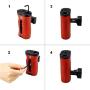MAGICRIG Adjustable Wooden Handle Grip Universal Side NATO Handle with Cold Shoe Mount and ARRI Mounting Point for BMPCC 4K /6K Camera Cage
