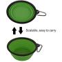 Guardians Large Collapsible Dog Bowls, 34oz Portable Foldable Water Bowls Food Dishes with Carabiner Clip for Travel, 2 Pack (Purple+Green)