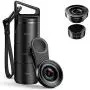 (2020 New Upgraded) Phone Camera Lens, 3 in 1 Cell Phone Lens Kit for iPhone, Samsung, 180°Fisheye Lens, 0.6X Wide Angle Lens, 15X Macro Lens, for TIK Tok Video, Live Show, Video Chat, Vlog, etc (2020 New Upgraded) Phone Camera Lens, 3 in 1 Cell Phone Lens Kit for iPhone, Samsung, 180°Fisheye Lens, 0.6X Wide Angle Lens, 15X Macro Lens, for TIK Tok Video, Live Show, Video Chat, Vlog, etc