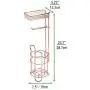 mDesign Freestanding Metal Wire Toilet Paper Roll Holder Stand and Dispenser with Storage Shelf for Cell, Mobile Phone - Bathroom Storage Organization - Holds 3 Mega Rolls - Rose Gold mDesign Freestanding Metal Wire Toilet Paper Roll Holder Stand and Dispenser with Storage Shelf for Cell, Mobile Phone - Bathroom Storage Organization - Holds 3 Mega Rolls - Rose Gold