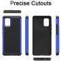 Dahkoiz Case for Samsung Galaxy A71 5G Case with Tempered Glass Screen Protector[2 Pack],Drop Protection Armor Defender Cover Dual Layer Hybrid Protective Phone Cases for Samsung Galaxy A71 5G, Blue