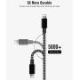 iPhone Charger, Xilsn MFi Certified Lightning Cable [5Pack-3/3/6/6/10FT] Nylon Braided Charging Cord Syncing Data USB Cable Compatible with iPhone 11 Pro Max XS XR X 8 7 6S 6 Plus SE 5S 5C 5 iPad