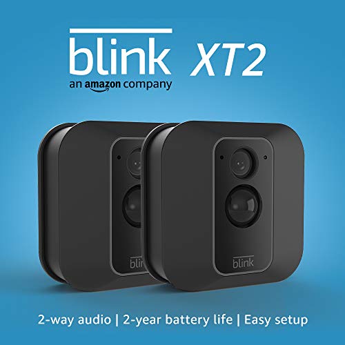 Blink XT2 Outdoor/Indoor Smart Security Camera with cloud storage included, 2-way audio, 2-year battery life – 2 camera kit