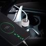 Quick Charge 3.0 Car Charger, SAVORI Bling Bling Handmade Crystal Rhinestones Dual USB Car Charger Adapter for iPhone, iPad Pro/Air 2/Mini, Samsung Galaxy Note9/8/S9/S9+, LG, Nexus, HTC, etc (White)