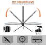 10" Ring Light, 120 Bulbs Ring Light with Tripod Stand & Cell Phone Holder and Remote Control, 3 Lighting Modes and 10 Brightness Levels of Dimmable Ring Light for iPhone YouTube Video Live Makeup