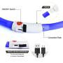 USB Rechargeable LED Dog Collar - Glowing Pet Safety Collar Silicone Cuttable Light Up Dog Collar Lights for Night Dog Walking