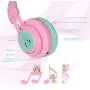 Riwbox Bluetooth Headphones, Riwbox CT-7 Cat Ear LED Light Up Wireless Foldable Headphones Over Ear with Microphone and Volume Control for iPhone/iPad/Smartphones/Laptop/PC/TV (Pink&Green) Riwbox Bluetooth Headphones, Riwbox CT-7 Cat Ear LED Light Up Wireless Foldable Headphones Over Ear with Microphone and Volume Control for iPhone/iPad/Smartphones/Laptop/PC/TV (Pink&Green)