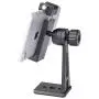 Phone Tripod Mount Adapter with Cold Shoe, Riqiorod Smartphone Tripod Holder Clip, Metal 360 degree Rotation Vertical Cell Phone Bracket Compatible with iPhone, Samsung Galaxy, Huawei, LG Google (C10)