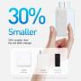 USB C Charger, Baseus 65W 3 Port PD 3.0 [GaN Tech] Type C Fast Charger Adapter Power Delivery Foldable Adapter, USB Wall Charger for MacBook (White)