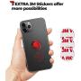 RANVOO Phone Ring Holder, Cell Phone Finger Kickstand, Adjustable and Rotatable Stand Compatible with All Smartphone for iPhone SE/ 11 Pro Max/11 Pro/11/7/8/7 Plus/8Plus/Xs/XR/Note 10 S10 LG, Red