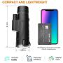 Monocular Telescope - 12X50 High Power 【HD Monocular for Bird Watching】 with Smartphone Holder & Tripod IPX7 Waterproof Monocular Made by Hyper FMC BAK4 Prism & Eco-Friendly Materials