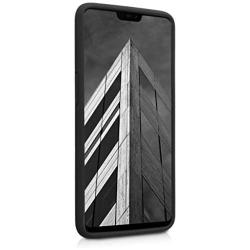 kwmobile TPU Silicone Case Compatible with OnePlus 6 - Soft Flexible Rubber Protective Cover - Black