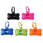 Arroyner 10 Pack Bone Shaped Poop Bag Dispenser Pet Waste Disposal Bag Dispenser (Random Color)