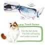 Hewewor Electric Moving Fish Cat Toy,Zippered Style Wiggle Fish Catnip Toys USB Rechargeable Plush Interactive Realistic Flopping Fish for Cat Playing,Biting and Chewing