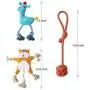 Toozey Small Dog Toys for Puppies with 3 Pack, Stuffless Crinkle Puppy Toys, Plush Puppy Teething Toys, and Natural Cotton Rope Toys for Small Dogs and Puppies, Healthy and Durable