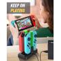 Switch Joy-Con Charging Dock, AairHut Charging Dock Stand Station for Switch Joy-Con and Pro Controller with Charging Indicator and Type C Charging Cable