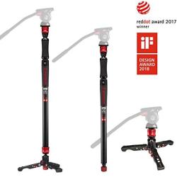 IFOOTAGE Camera Monopod Professional 59" Aluminum Telescoping Video Monopods with Tripod Stand Compatible for DSLR Cameras and Camcorders