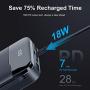 Portable Charger Power Bank 20000mAh Built in Cables Fast Charging 3A Battery Charger with Tri-Input and Four-Output,LCD Display External Battery for Smart Phone, Android, Tablet and More(Black)