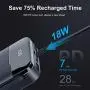 Portable Charger Power Bank 20000mAh Built in Cables Fast Charging 3A Battery Charger with Tri-Input and Four-Output,LCD Display External Battery for Smart Phone, Android, Tablet and More(Black)