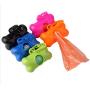 Arroyner 10 Pack Bone Shaped Poop Bag Dispenser Pet Waste Disposal Bag Dispenser (Random Color)