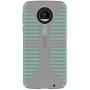 Speck Products CandyShell Grip Case for Moto Z Droid Smartphone, Sand Grey/Aloe Green