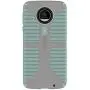 Speck Products CandyShell Grip Case for Moto Z Droid Smartphone, Sand Grey/Aloe Green