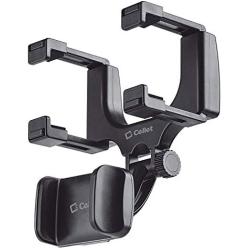 Cellet Vehicle Rear View Mirror Phone Holder Mount Universal Smartphone Cradle Compatible to iPhone 11/11 Pro Xr Xs Max X 8 Plus Note 10 9 Galaxy S20 S20+ 5G S10 Plus S9 S8 Google Pixel 4 3 XL GPS LG