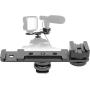 ChromLives Hot Shoe Extension Bar Mount Cold Shoe Extension Flash Bracket Dual Straight Mount Flash Bracket fits Nikon Canon Sony Olympus DSLR Camera Camcorder DV